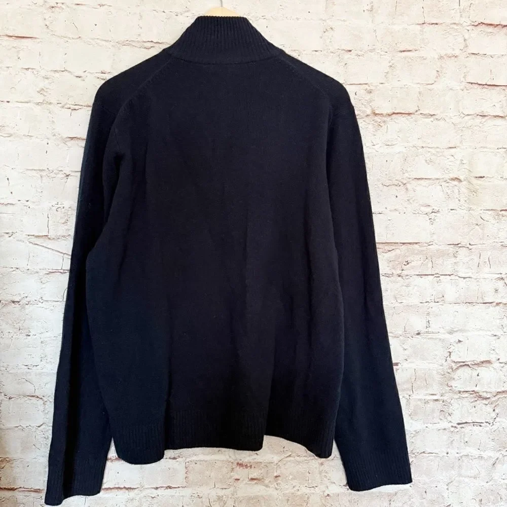 J. Crew mens lambs wool 1/4 zip vintage sweater